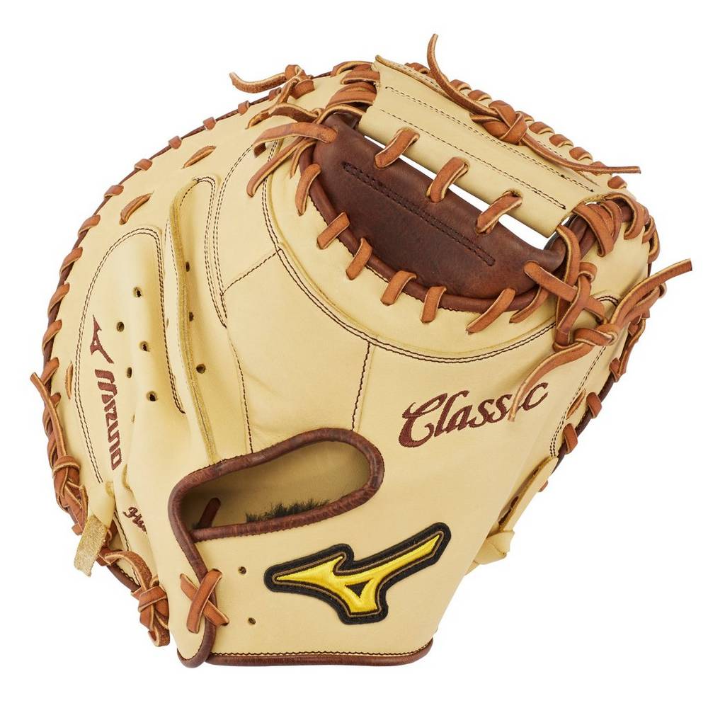 Catchers Mitt Mizuno Baseball Classic Pro Soft 33.5" - Homem - Caqui - PYWMF4809